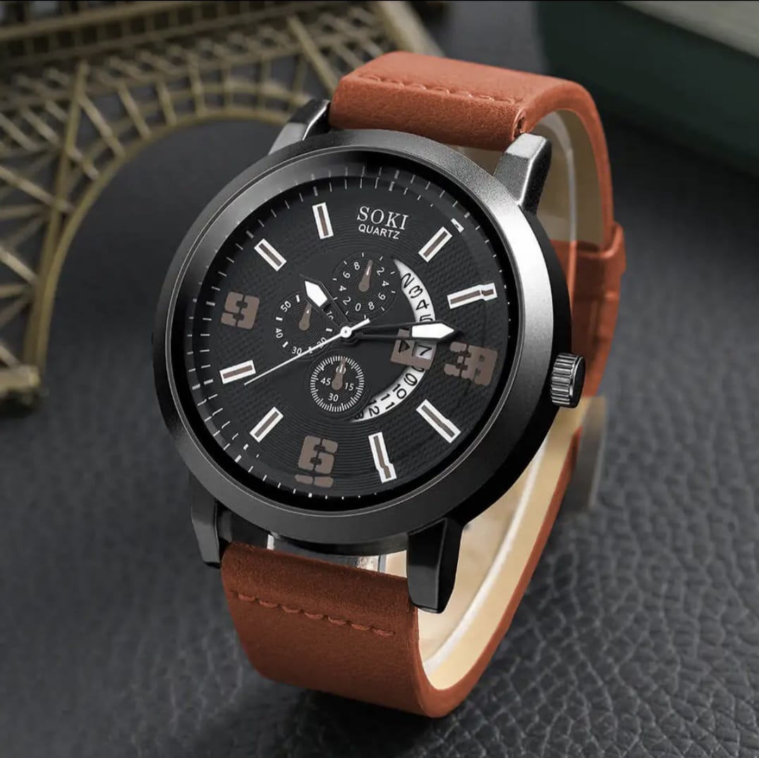 SOKI QUARTZ ANALOG WRIST WATCH