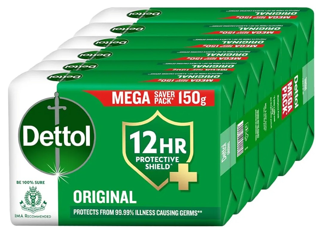 DETTOL ORIGINAL BATH SOAP 150g ×6