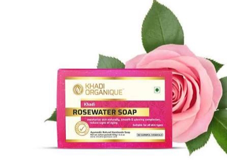 KHADI ORGANIQUE ROSE WATER SOAP 125gm